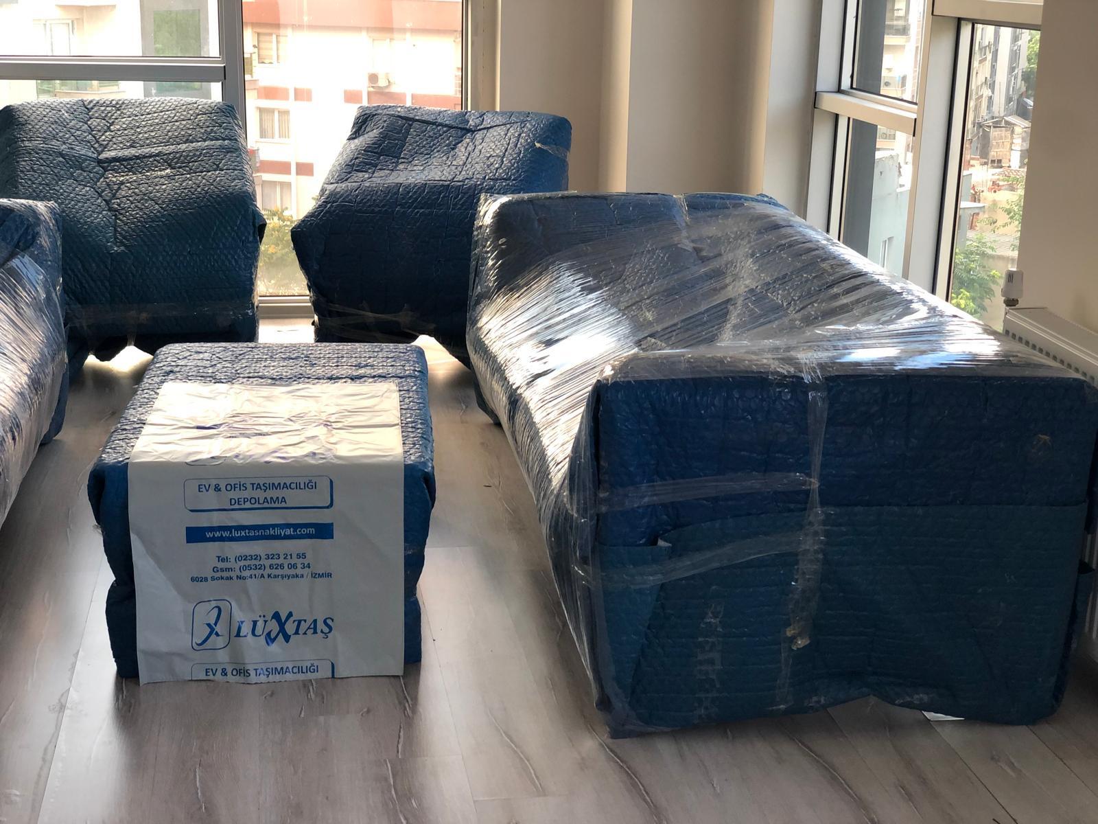 Lüxtaş Nakliyat evden eve nakliyat paketleme örneği, havalı naylon ve patpat